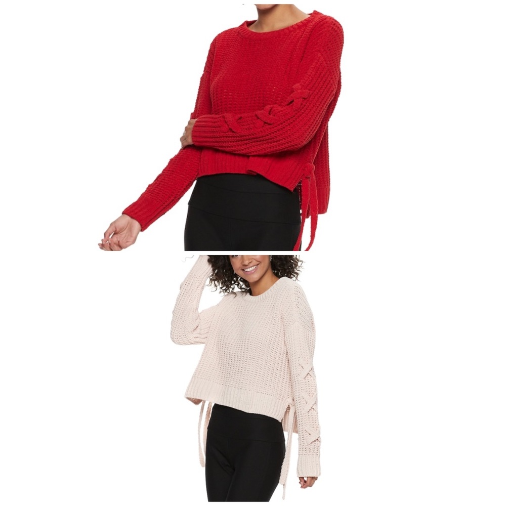 NWT Candie’s Chenille Long Sleeve Top SZ S, M, L, XL